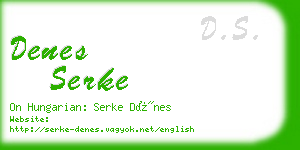 denes serke business card